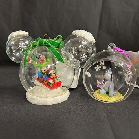 NIB Sketchbook Disney Glass Dome Ornaments