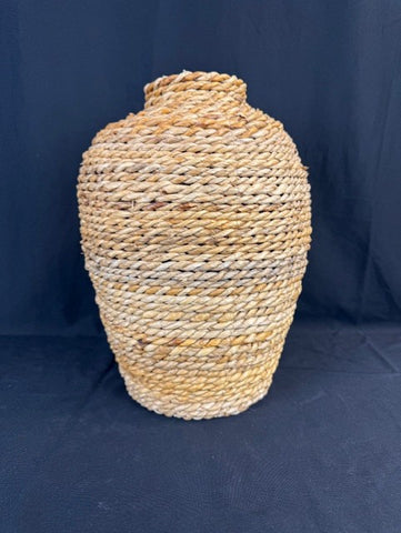 Large Woven Straw Vessel