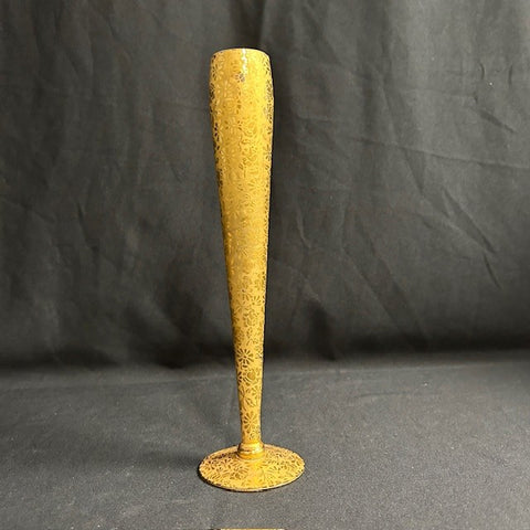 VTG Gold floral Budvase