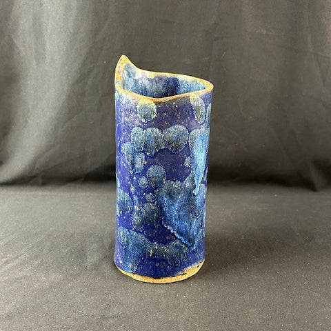 Colbalt Crystalline Art Pottery Vase