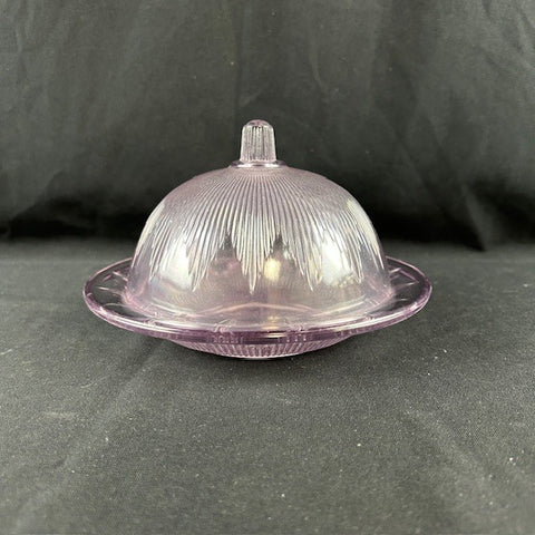 VTG Amethyst Glass Domed Dish