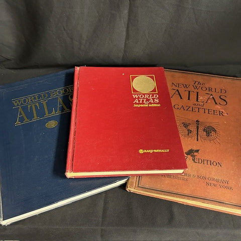 Set of 3 Antique & VTG Atlases