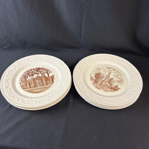 Wedgewood Brown University Plates