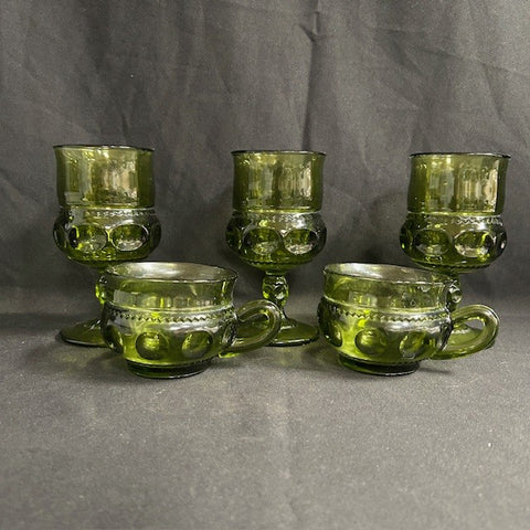 VTG Indiana Emerald Glasses
