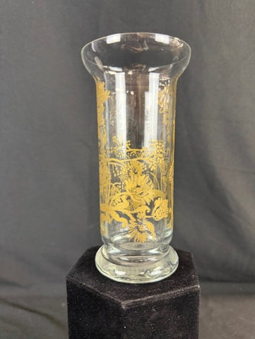 VTG Hand Painted Glass Bud Vase