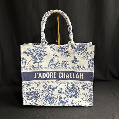 J'Adore Challah Canvas Shopping Bag