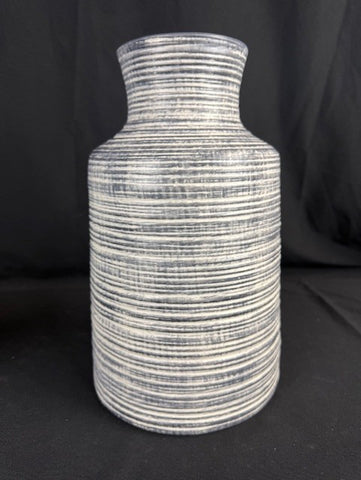 Striped Denim Tone Vase