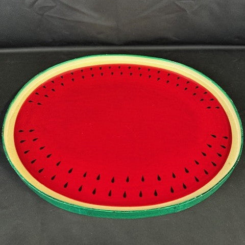 VTG Lacquer Watermelon Tray by Maya De Mexico