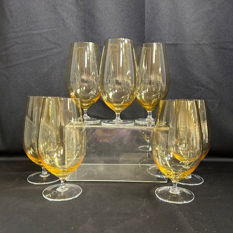 Polish Amber Iced Tea Glasses