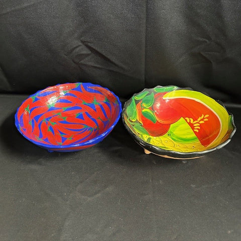Mexican Terracotta Footed Bowls