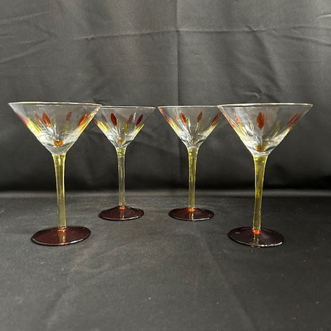 Set of 4 Hand Painted Martinis