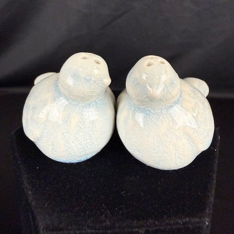 MCM Ceramic Blue Birds Salt & Pepper Shakers