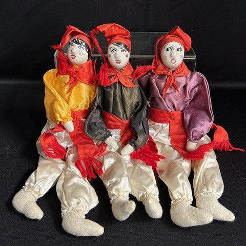 VTG Porcelain Pierrot Clown Dolls