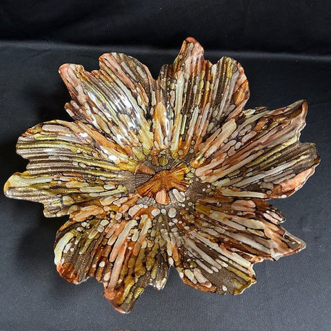 Autumnal Art Glass Bowl