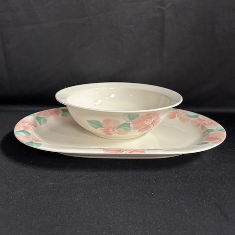 Pfaltzgraff Garland Blush Bowl & Platter