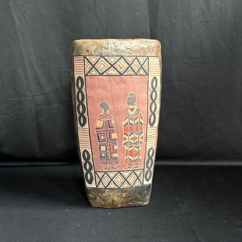 Kenyan Illustrated Vase