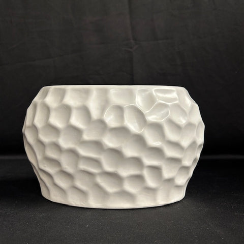Honeycomb Oval Art Pot/Vase