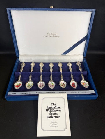 VTG  7 Austraiian Wildflower Teaspoons