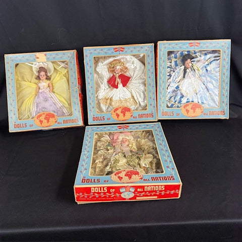 NIB Lot of Four Dolls of All Nations