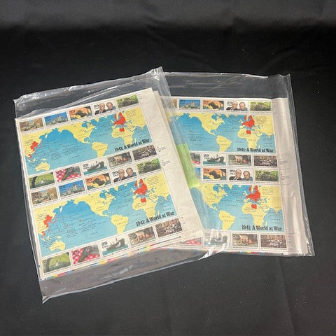 Three 1941 World War II Stamp Sheets