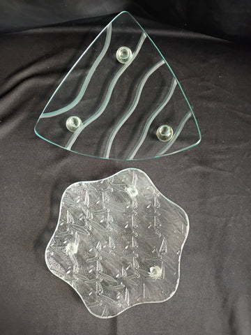 Funky Glass Snack Plates
