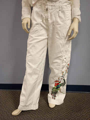 Johnny Was Embroidered Boho Pants Sz S
