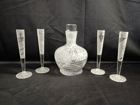 VTG Petroglyph Cordial Set by Madeline D. Thorpe