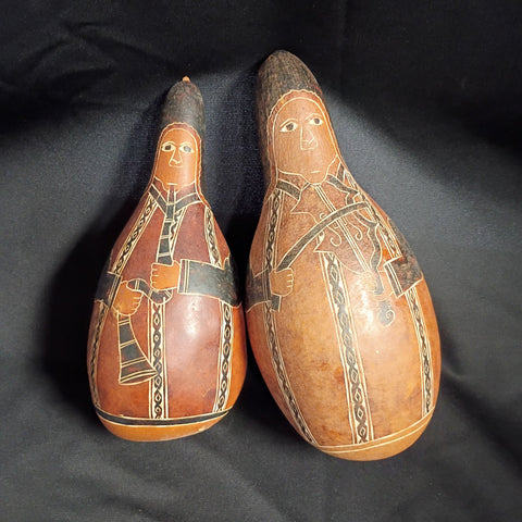 Peruvian Folk Art Gourd People