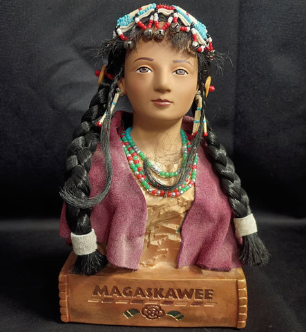 Magaskawee Native American Sculpture by Ruben Tejada