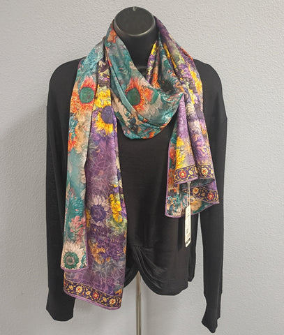 Peisi Floral Silk Scarf