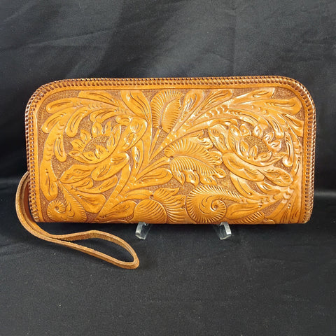 VTG Tooled Leather Clutch