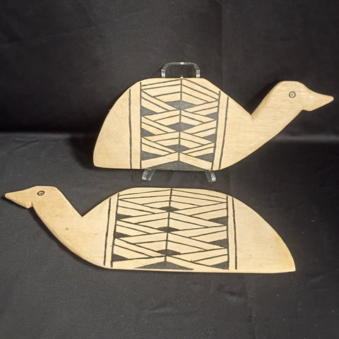 Tribal Folk Art Ducks Plaques