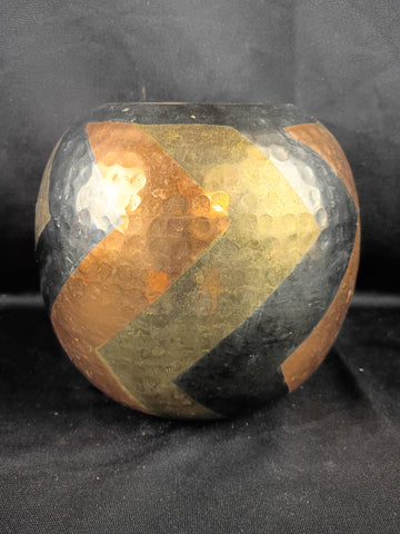 Metallic Zig Zag Vase
