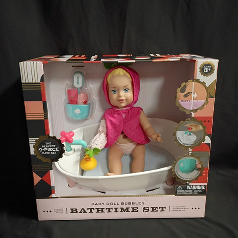 NIB FAO Schwartz Baby Doll Bubbles Play Set