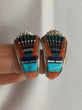 VTG Navajo Micro Mosaic Inlay Earrings by Ervin Tsosie