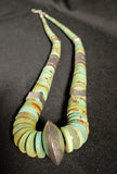 VTG Kewa Silver & Turquoise Necklace by Jimmy Calabaza