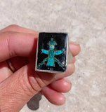 VTG Zuni Pueblo Knifewing Ring by John Gordon Leak