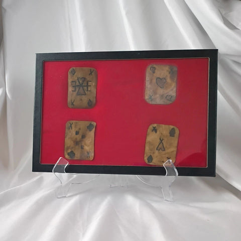 Antique Western Apache Rawhide Suit Cards