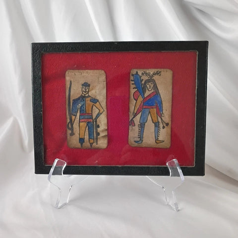 Antique Western Apache Rawhide Face Cards