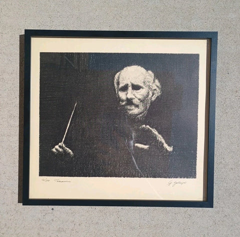 VTG Francisco Zúñiga Signed Etching “Toscanini” #120/500