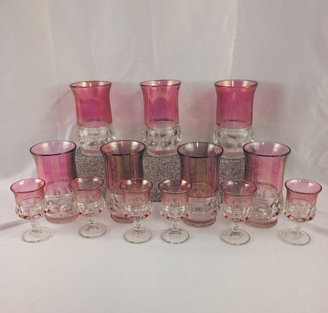 Tiffin Franciscan King's Crown Ruby Drinking Glasses