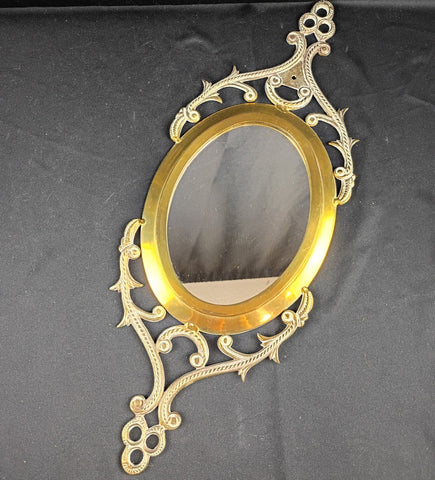 VTG Ornate Brass Mirror