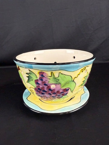 Denise Ford by Ganz Ceramic Colander & Saucer