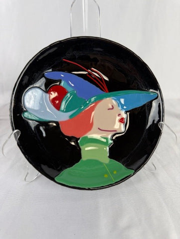 VTG Art Deco Lady Cameo Plate