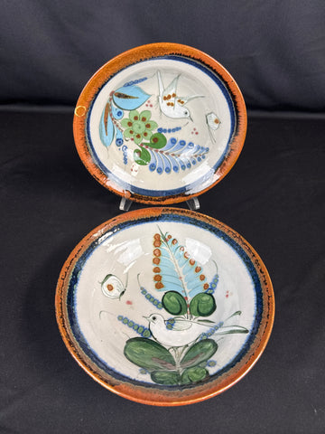 VTG Ken Edwards Pottery El Palomar White Bird Mexican Ceramic Bowls