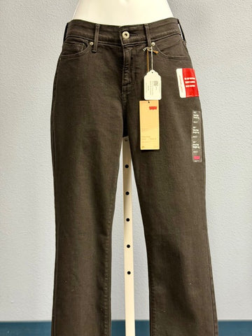 NWT Levi's Perfect Waist 525 Straight Leg 4M/27 Black Jeans
