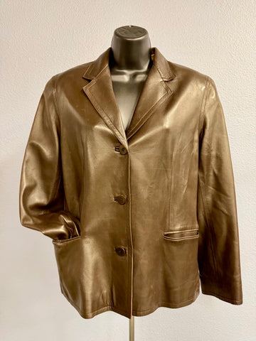 Donna Karan Signature Lambskin Blazer Made in USA 8