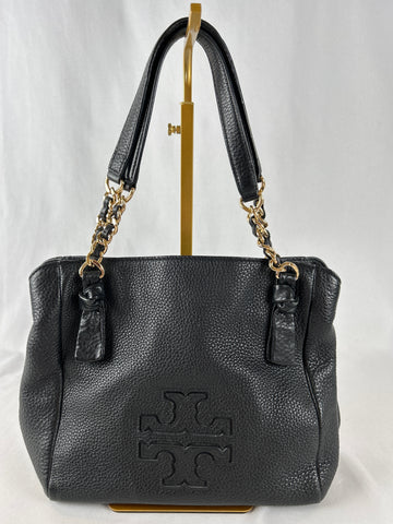 Tori Burch Satchel Pebbled Black leather bag