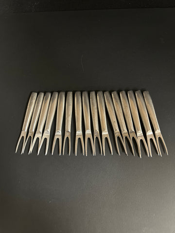 VTG MCM Mini Stainless Steel Cocktail Forks Set