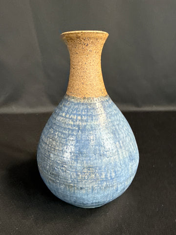 Signed Stoneware Bud Vase